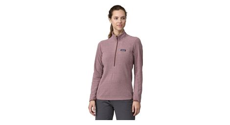 Polaire femme patagonia r1 air zip neck violet