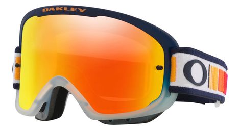 Máscara oakley o-frame 2.0 pro mtb x troy lee designs blocks / fire iridium / ref : oo7117-24