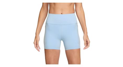 Pantalones cortos de running nike dri-fit swift high rise 4in azules para mujer