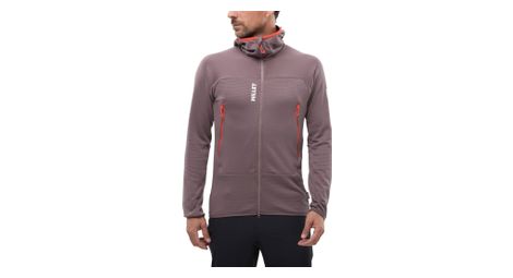 Polaire Millet Fusion Grid Hoodie Marron Homme
