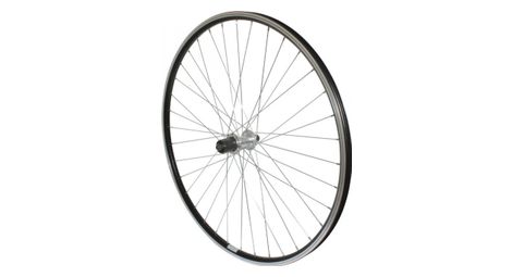 Roue vtc 700x35 arriere p2r alu noir double paroi moy alu blocage cassette 9-8v.