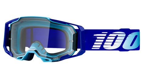 100% armega royal blue goggle - clear screen