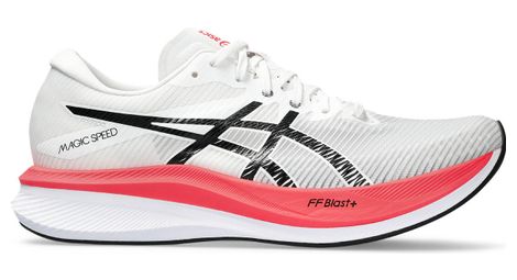 Chaussures de running asics magic speed 3 blanc noir rouge homme