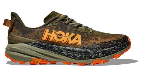 Chaussures trail hoka speedgoat 6 large 2e kaki/orange homme