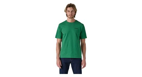 Maglietta a maniche corte patagonia p-6 logo verde uomo