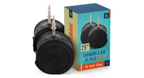 Alphatrail chambre à air vtt 29  – lot de 2, valve sv