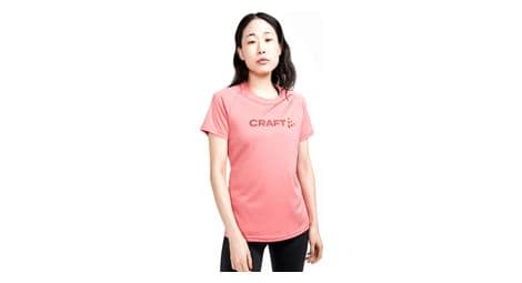 Maillot manches courtes craft core essence logo rose femme