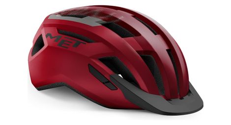 Casque met allroad gravel mat rouge noir
