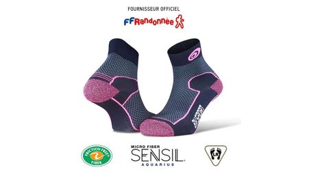 Socquettes de randonnee bv sport double polyamide evo