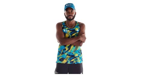 Camiseta sin mangas New Balance NYC Marathon RC Essential azul/amarilla para hombre