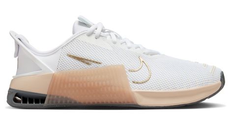 Zapatillas de entrenamiento nike metcon 9 easyon blanco oro para mujer