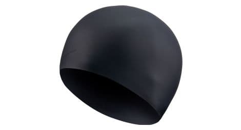 Gorra de natación negra de silicona de pelo largo de nike swim