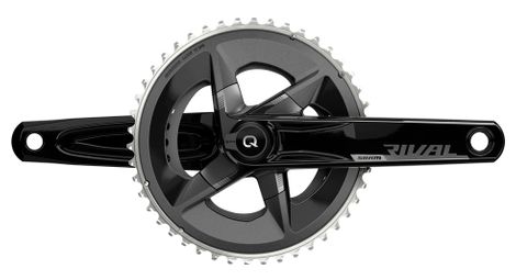 sram rival axs dub 46 33 teeth 2x12v quarq power meter crankset without housing black