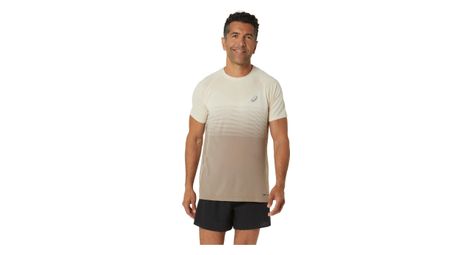 Maglia a maniche corte asics seamless beige grey s