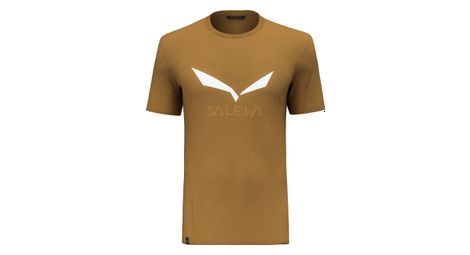 Salewa solidlogo korte mouw t-shirt bruin