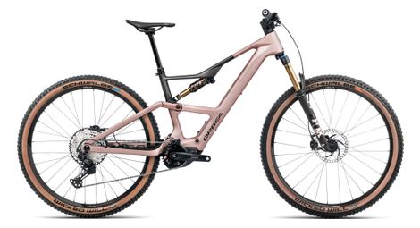 Orbea rise sl m10 elektrische volledig geveerde mtb shimano deore xt/slx 12s 630 wh 29'' desert rose carbon raw grey 2025