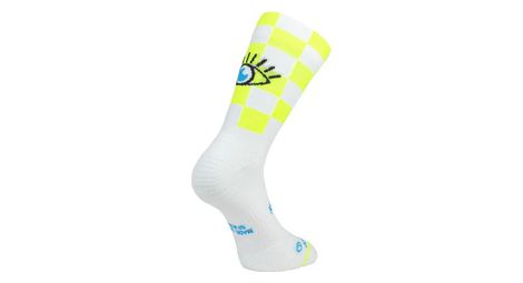 sporcks running socks race eye yellow