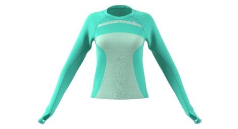 Maillot manches longues adidas running adizero vert femme