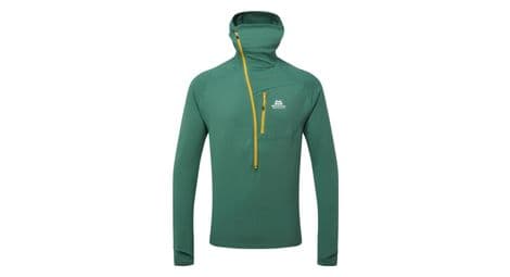 Forro polar con capucha mountain equipment eclipse zip t verde hombre