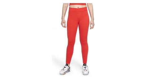 Nike sportswear essential donna leggings 7/8 a vita media rosso