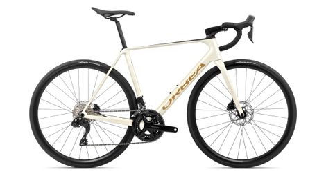 Orbea orca m30i bicicletta da strada shimano 105 di2 12s 700 mm avorio bianco rosso borgogna 2024 55 cm / 180-185 cm