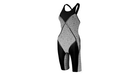 Michael phelps matrix open back swimsuit eu black dark grey women