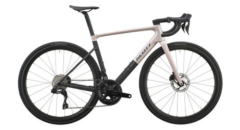 Bicicletta da strada Scott Addict RC 30 Shimano 105 Di2 12V 700 mm Rosa Champagne/Nero Carbonio 2027