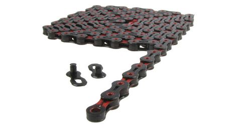 Kmc chaine x10 sl dlc 114 maillons 10v noir rouge