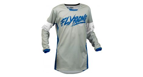 Maillot manches longues fly kinetic khaos gris bleu blanc enfant