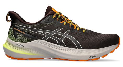 Asics gt-2000 12 tr running shoes black grey orange men's 44