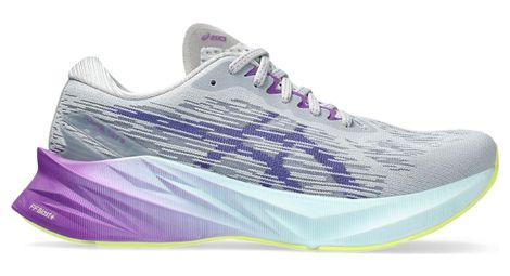 Asics novablast 3 grigio blu viola scarpe da corsa da donna