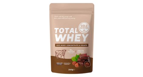 Boisson Protéinée GoldNutrition Total Whey Chocolat/Noisette - 260 g