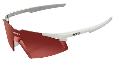 Gafas 100% A2 «Currently Running» Marshmallow, degradado marrón/rojo