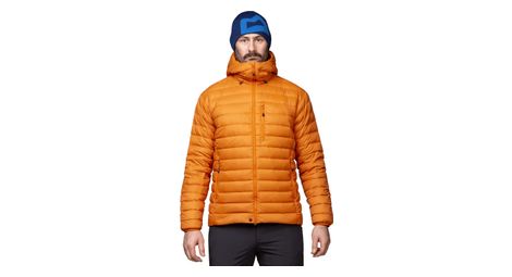 Men s down jacket mountain equipment earthrise hooded orange