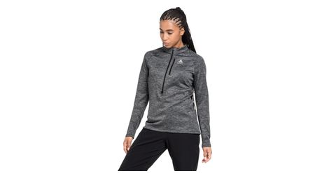 Pull 1 2 zip odlo fli gris femme
