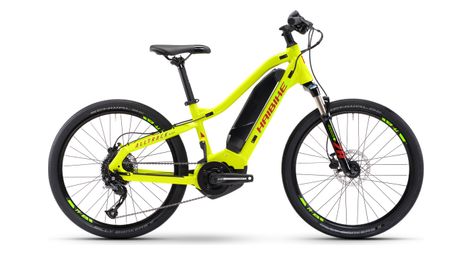 Prodotto ricondizionato - bambino mtb elettrica haibike alltrack kids shimano altus 9v 400 wh 24'' lime yellow 2023 9 - 12 anni