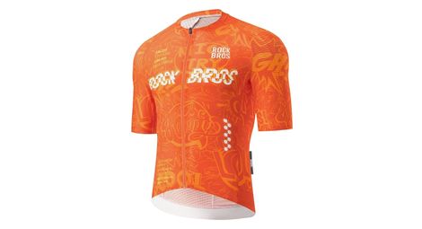 cycling jersey men orange with pockets rockbros