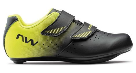 Zapatillas northwave core junior negro / amarillo fluo