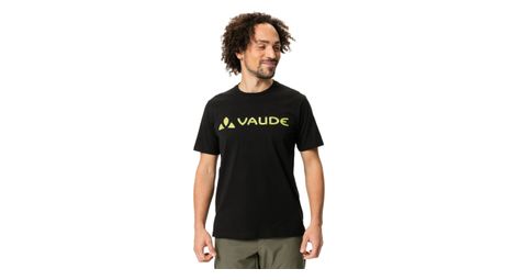 T shirt vaude logo noir jaune
