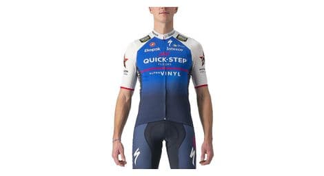 Maillot castelli competizione quickstep 2022 bleu / blanc