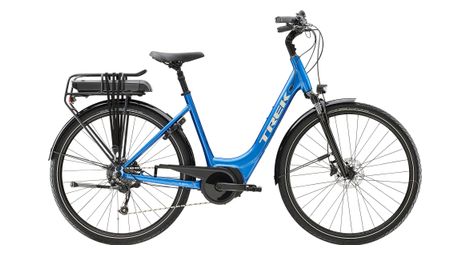 Velo de ville electrique trek verve 2 lowstep shimano acera altus 9v 400 wh bleu alpine 2023