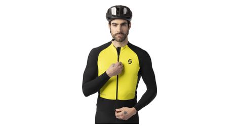 Scott rc pro warm hybrid windstopper herren langarm jacke schwarz/gelb