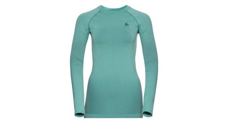 Maillot manches longues odlo performance warm eco bleu femme