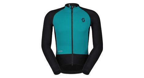 Scott rc pro warm hybrid windstopper herren langarm jacke schwarz/türkis