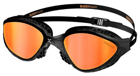 Buddyswim ozeanx swim goggles black orange mirror