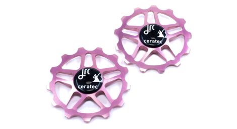 Coppia di pulegge jrc components 13 denti shimano deore/slx/xt/xtr 12v pink