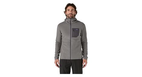 Patagonia r1 air sudadera con cremallera completa forro polar gris hombre