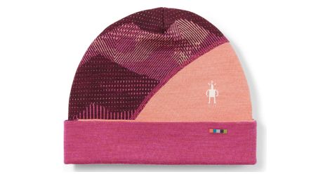 Bonnet smartwool thermal merino colorblock rouge