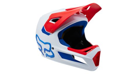Casque fox rampage ceshyn blanc / rouge / bleu