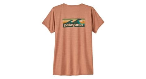 T-shirt technique femme patagonia cap cool daily waters orange